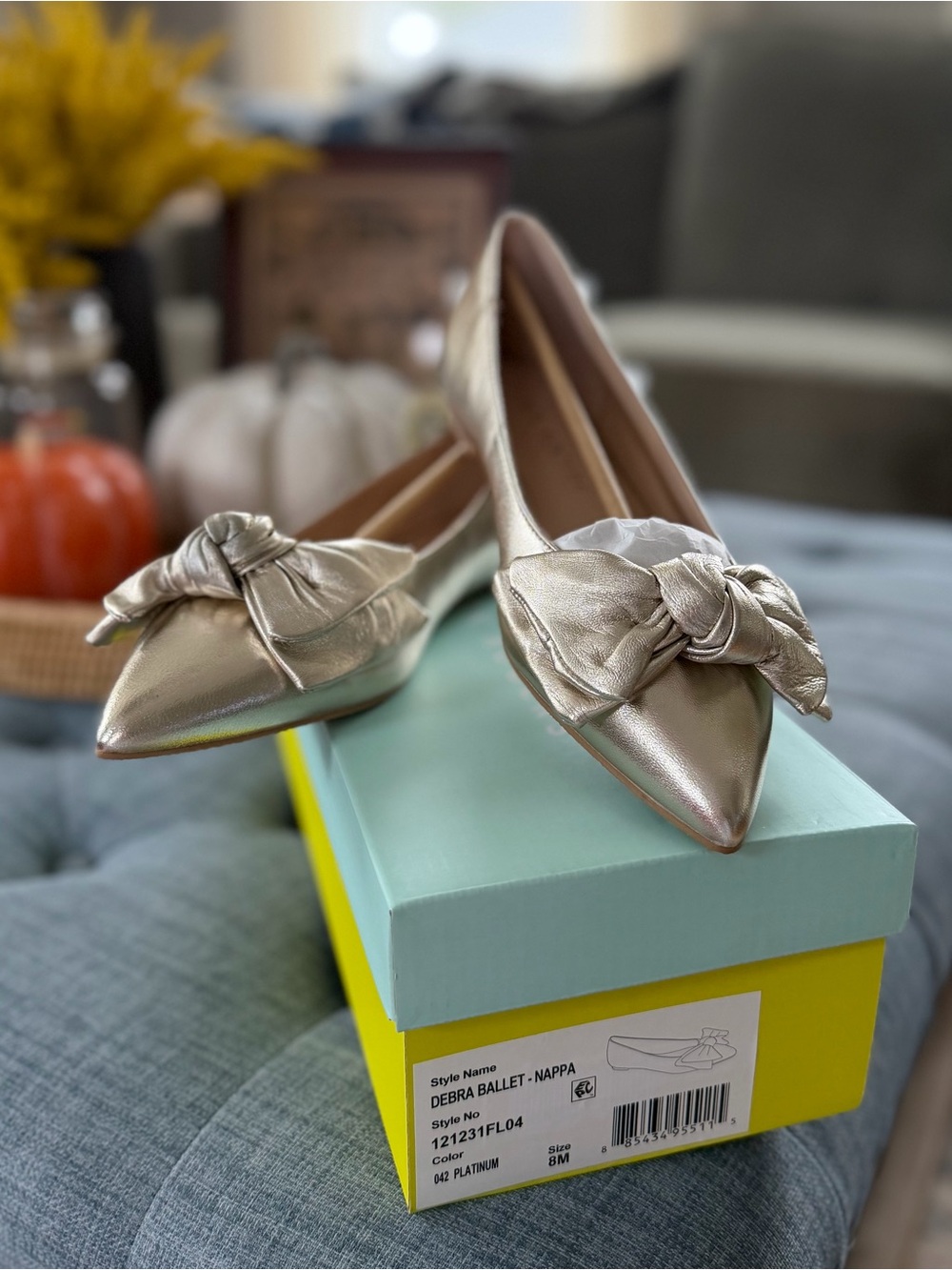 NIB!!  JACK ROGERS Debra Ballet Flat-NAPPA, Size 8
